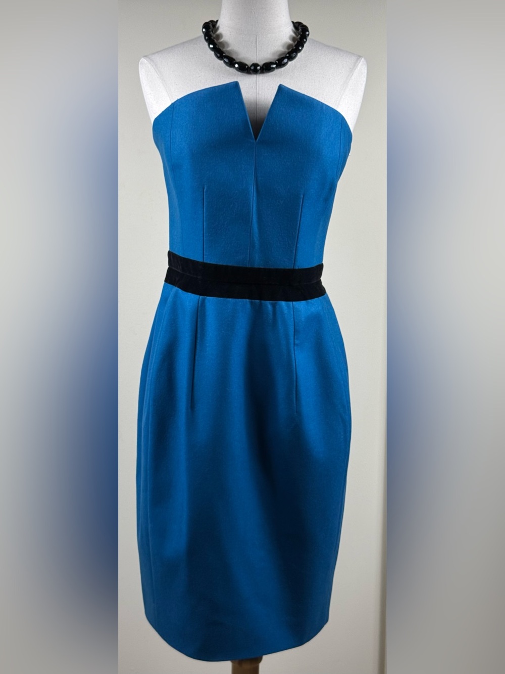Vintage Yves Saint Laurent Cobalt Wool Dress NWT F38